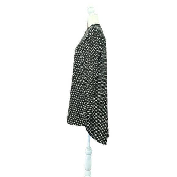 Saks Fifth Avenue Silk Polka Dot High Low Tunic Top Size 6 - Picture 9 of 11
